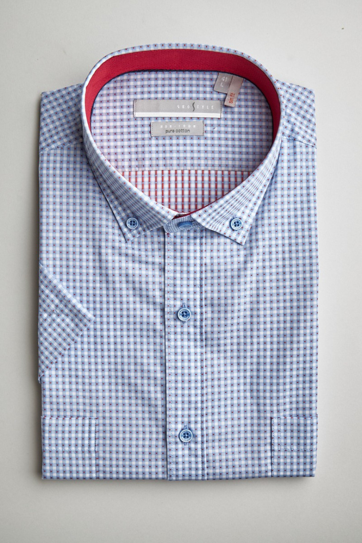 Сорочка муж. кр. рук. GROSTYLE PURE COTTON SS017051